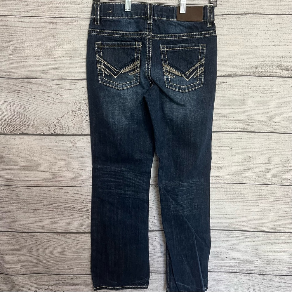 Kids Dark Wash Blue Jeans - Classic Straight Leg